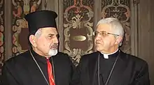 Bishop Malvestiti with patriarch Ignatius Joseph III Yonan, Lodi, 20 February 2017.