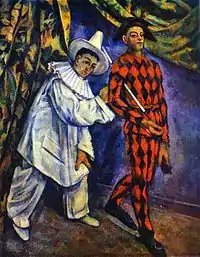 Pierrot and Harlequin by Paul Cézanne (1898)