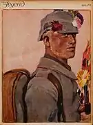 A cover by Paul Rieth from 1915 depicting a German soldier