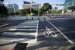 Pedestrian crossing in Taipei, Taiwan