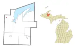 Location within Baraga County