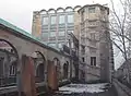 Rear view of the Mayer facade with the arcades in the courtyard before reconstruction