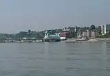 A view of the Penarth coast from the Bristol Channel