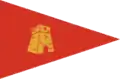 The pennant of the Commander of the Armed Forces of Malta consists of a red field with the symbol of the Armed Forces in gold at its centre.