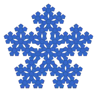 3rd iteration, with center pentagons