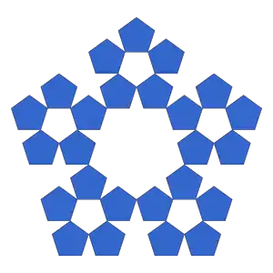 2nd iteration, without center pentagons