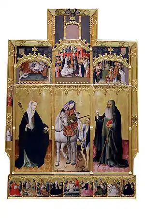 Altarpiece of Saints Ursula, Martin and Anthony. Gonzalo Pérez.