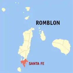 Map of Romblon with Santa Fe highlighted