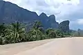 Dusty road around Phang Nga town