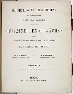 Pharmacopoea Borussica aufgeführten offizinellen Gewächse title page