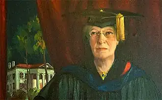 Phebe Estelle Spalding in academic regalia