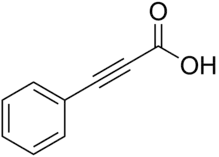 Skeletal formula of phenylpropiolic acid