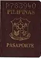 Brown passport issued before May 1, 1995.