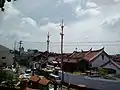 Photo of Harmony Street taken from the second floor of the temple.