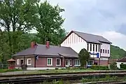 Piatra Craiului train station in Bucea