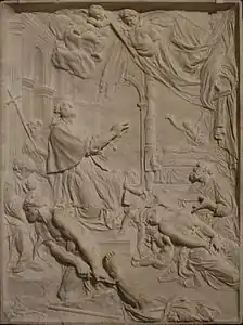 The plague of Milan, (bas-relief) his last and uncompleted work