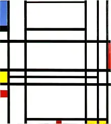 Piet Mondriaan abstract painting "Composition No. 10" from 1939 to 1942