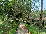 Pilikula Botanical Garden - Walkway and shelters near the lake