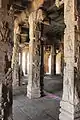 Pillared hall in Raghunatha temple, Hampi