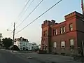 Pine Grove Armory, 143 S. Tulpehocken (Armory: brick building, right; H.L. Snyder Funeral Home: white building, left)