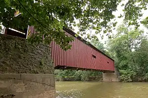 Pinetown Bushong's Mill Covered Bridge over the Conestoga River