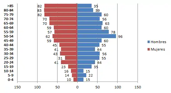 Pirámide demográfica de Boal (2013)