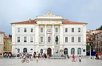 Piran's town hall on Tartini Square