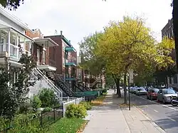 Bicycle path on Boyer Street in Villeray.