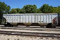 NOKL hopper car at Pittsburg, Texas, in 2015