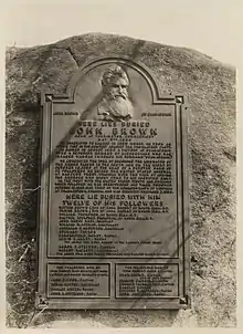 Plaque at John Brown's grave with names of others buried there. See John Brown's raiders for two errors.