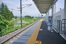 Platform with simple Suica turnstile (June 2023)