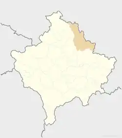 Podujevo is located in Kosovo