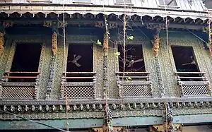 Traditional decoration on wooden windows.