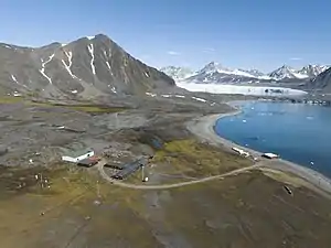 View of the Polish Polar Station, Hornsund.