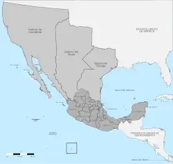 Provisional territorial organization of Mexico