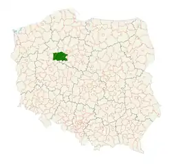 Pałuki on the map of Poland