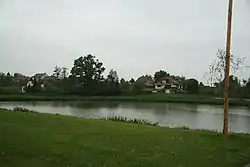 Vybíral Pond in the centre of Hvězdoňovice