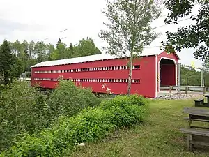 Ducharme Bridge in the center of La Bostonnais