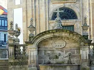 Fountain at the entrance to the church