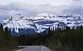 North aspect of Popes Peak (center) with Mt. Niblock (left)