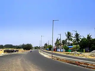 Port Road near Kollam Beach