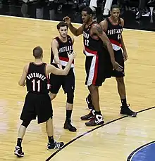 Four members of the Portland Trail Blazers