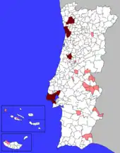 The 20 most and the 20 least populated municipalities (2011)