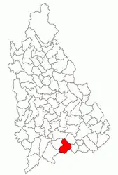 Location in Dâmbovița County