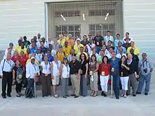 Mission Chiefs of ODACABE Nations in front of the new Isidoro Garcia Stadium