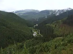 Prislop Pass, connecting Maramureș with Bukovina in northern Romania