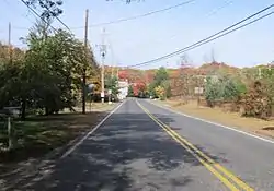 Looking north along Hawkin Road (CR 640)