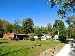 Houses along Pruden Road