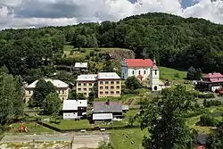 Horní Prysk with the Church of Saints Peter and Paul