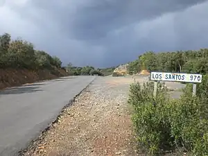 Puerto de los Santos mountain pass across Sierra de la Calderina in Villarrubia de los Ojos municipal term